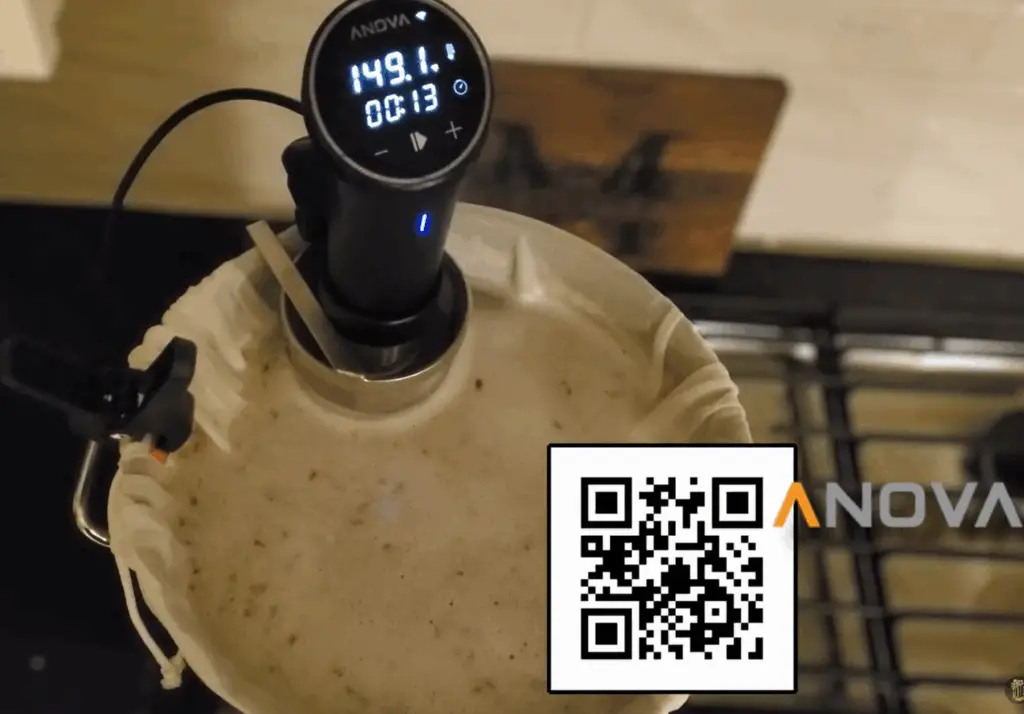 This recipe calls for a two-stage step mash. I like to use my Anova sous vide to maintain precise temperatures.
