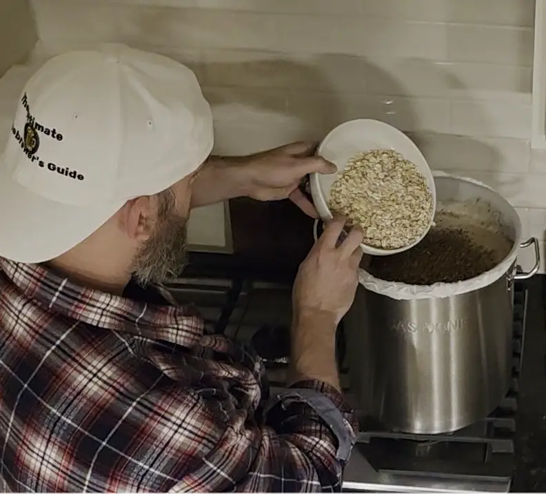 Add all of your grain to the kettle and mash at 155°F (68°C) for 60 minutes.